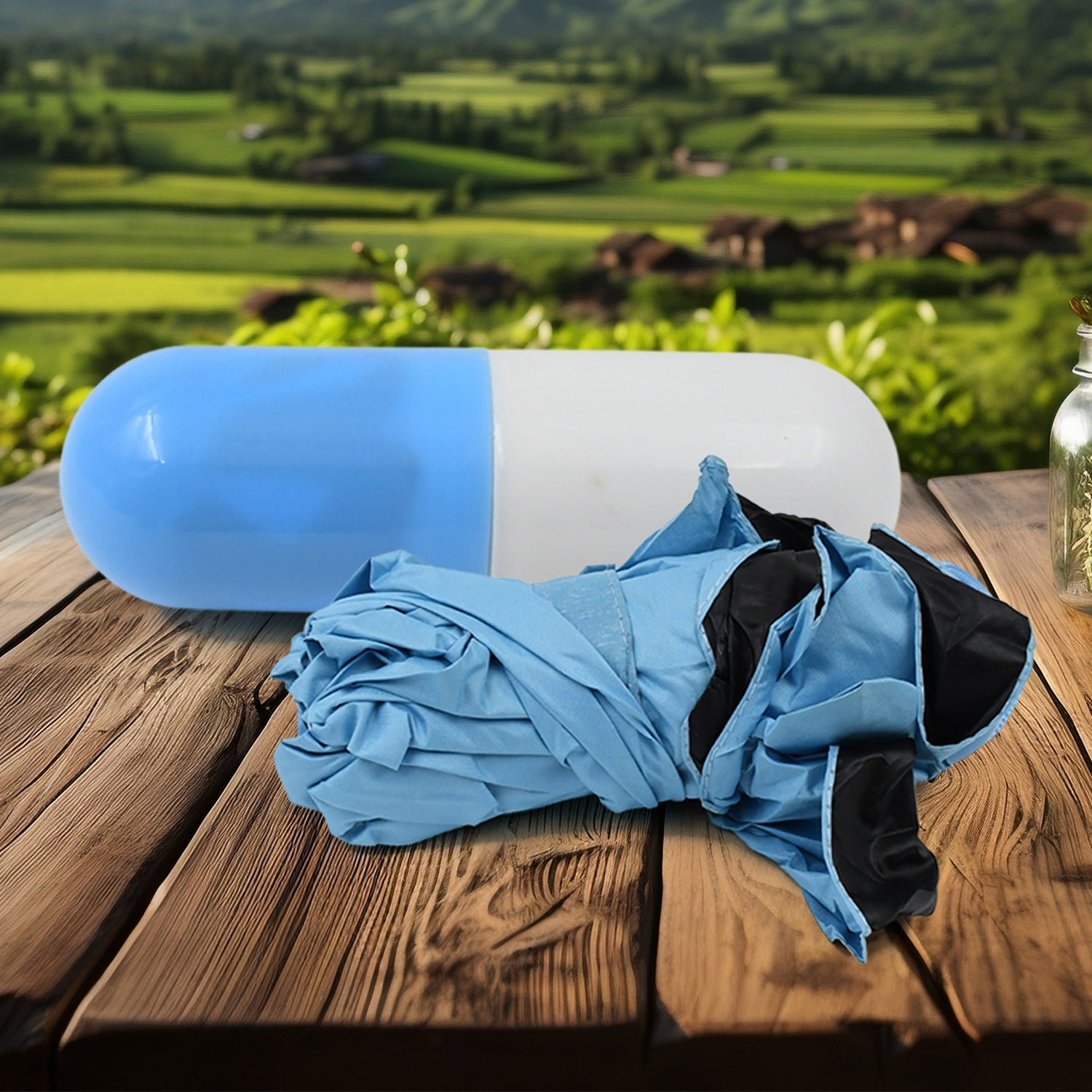 5 Fold Manual Open Umbrella With Capsule Case (1 Pc) 5 Fold Manual Open Umbrella With Capsule Case (1 Pc)
